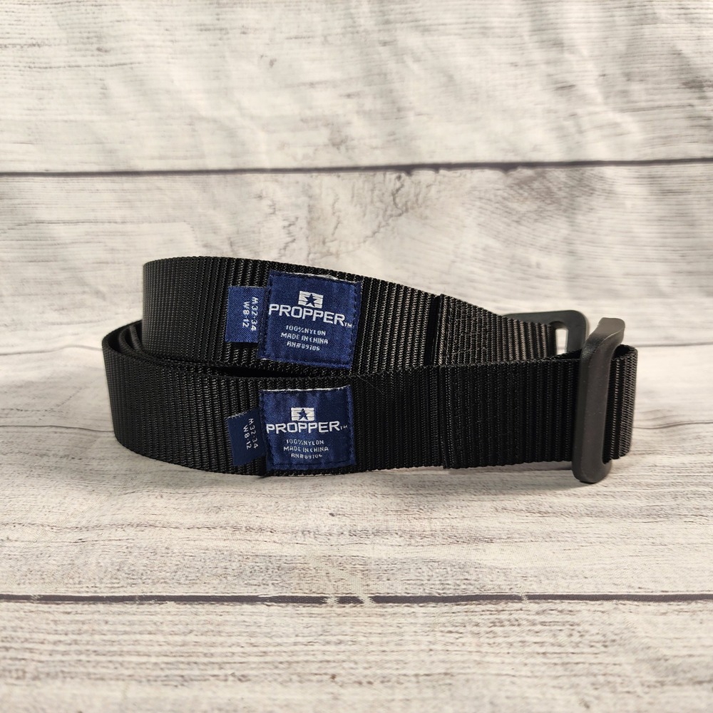 Propper Tactical Belt Mens Medium 32-34 Black Nylon Webbing Duty Belt F5230
